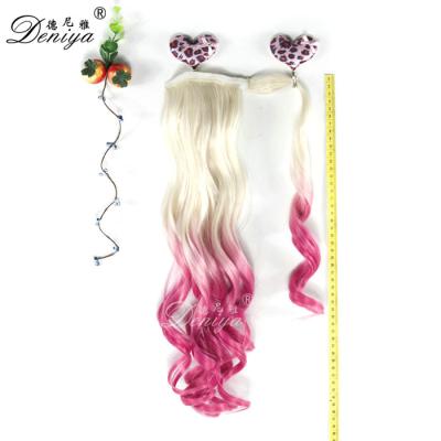 China X-Ring Hair In Sale Fashion Curly Wrap Around Ponytail Hair Extensions From Qinsiniya for sale