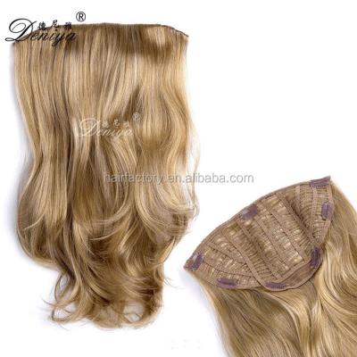 China Easy and comfortable to use long wavy synthetic hair single clip in hair extension for sale