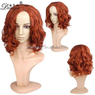 China Straight wig 2017 new arrival fashion warmful color cute curly synthetic wig for sale