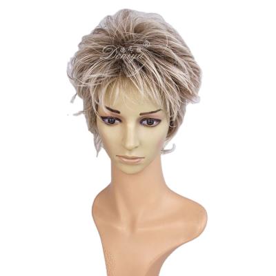 China Hot Selling Silky Straight Wave High Temperature Fiber Short Hair Wig For White Women Hair Wig For Female for sale