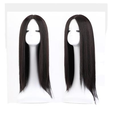 China Virgin Human Hair Material Straight Hair Piece Lace Hair Medium T-Shaped Wigs Used for sale