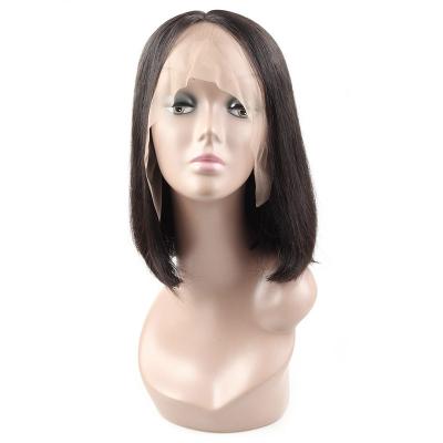 China Half Straight BOB Short Hair Wig 13*4 Lace Front Human Hair Wig for sale