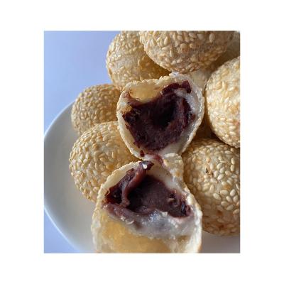 China Factory Price FROZEN Fried Gourmet Frozen Food Breakfast Red Bean Filling Sesame Ball for sale