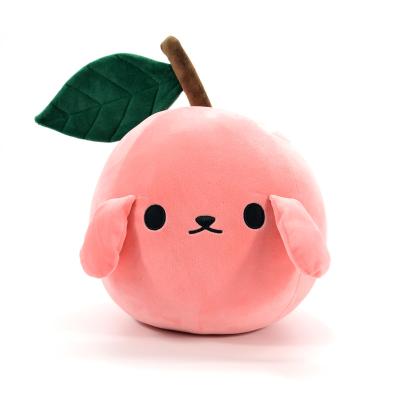 China Creative Realistic Amazon Best-selling Fruit Pillow and Vivid Plush Stuffed Pillow Peach Cherry Avocado Shaped Plush Pillow Toy for sale