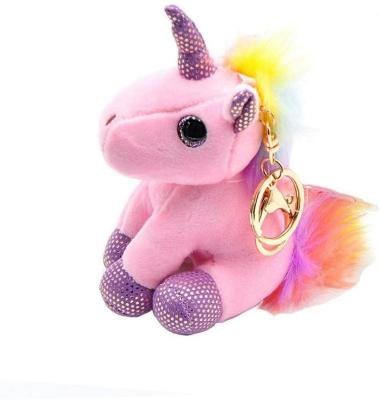 China Small Soft Colorful Key Chain Plush Toy Unicorn Plush Toy Backpack Pendant Bag Accessories Plush Toy Keychains for sale