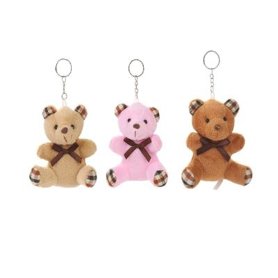 China Gifts or Promotion Diamond Teddy Bear Key Chain With Custom Logo Free Sample Small Luxury Ceramic Teddy Bear Key Chain Wholesale for sale