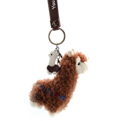 China Key Chain Plush Custom Plush Toy Doll Keychain Soft Cute Alpaca Animal Couples Gifts or Promotion Noise Alpaca Plush Pendant Toys for sale