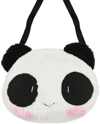 China New Korean Plush Cartoon Chain Shoulder Messenger Bag Cute Panda Zipper Plush Bags For Kids for sale