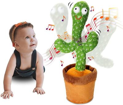 China 2022 Shenzhen design dancing cactus plush new in pot decoration and kids funny toys talking dancing cactus plush toy for sale