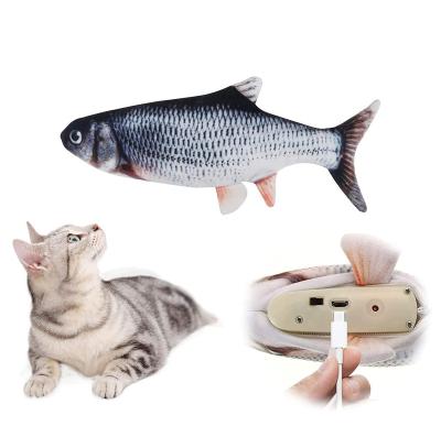 China Free Samples Popular Dancing Fish Electric Flippity Fish Toy USB Catnip Electric Movable Dancing Fish Dancing Toy For Cats for sale