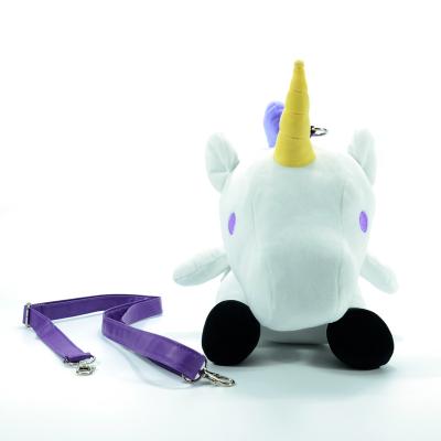 China Custom Plush Animal Toys Cute Plush Unicorn School Bag Backpack for Girls and Boys for sale