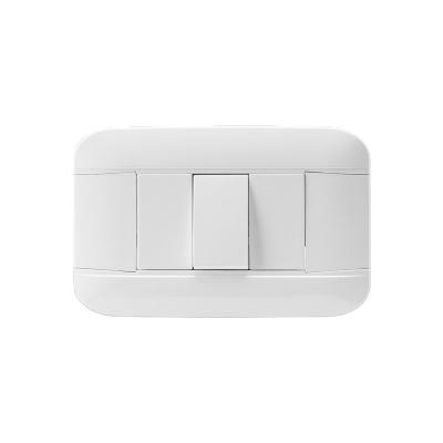 China 2022 Residential/Multi-Purpose Slope Design Hot Selling Security Standard Grounding AC110V-250V Pure White Home Wall Switch for sale