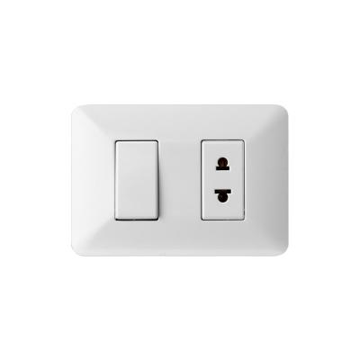 China Solid Color Residential / Multi-Purpose Custom South American Standard Multifunctional Home Power Wall Switch for sale