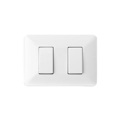 China 2022 Hot Selling Double Switch PC High Quality White Switch Wall Material Residential / General Purpose South American Standard for sale