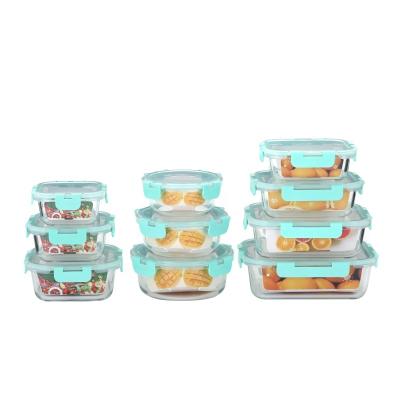 China High Borosilicate Microwave Lunch Box 600cc Microwavable Glass Safe Glass Lunch Box Bento Box Glass Storage for sale