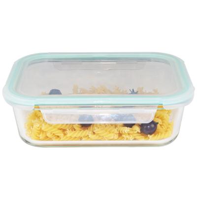 China Microwavable glass storage food container/glass food container with pp food container lid for sale