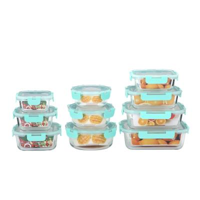 China Wholesale Microwavable Cheap Glass Bento Lunch Box Food Storage Containers for sale