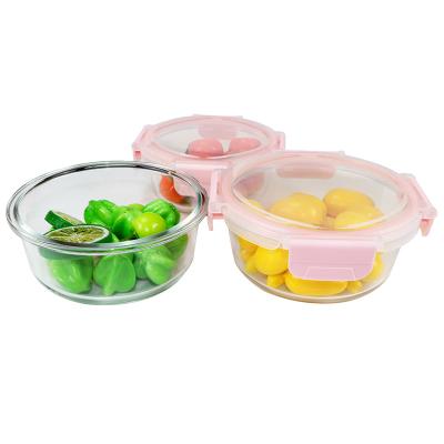 China 100% Microwavable High Borosilicate Microwave Safe Food Storage Container Glass For Food Storage for sale