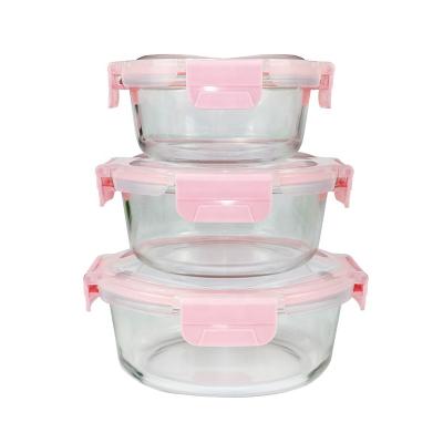 China Wholesale Microwavable Microwavable Food Container Glass Bowl Safe Containers For Food Storage for sale