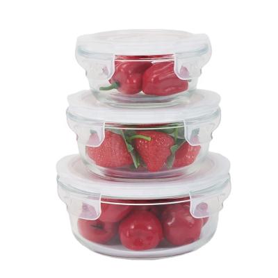 China 100% Microwavable Factory Price Microwavable Food Container Glass Food Storage Container Airtight Glass Food Storage Container Glass for sale