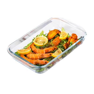 China Viable Top Selling Baking Glass Baking Pan Set High Borosilicate Oven Food Safe Glass Dish Homeware for sale