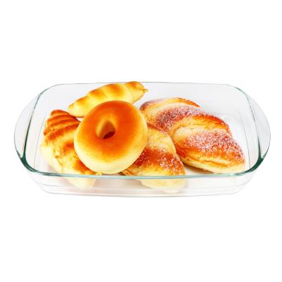 China High Sustainable Borosilicate Glass Bakeware Dish Set Tray Oval Glass Baking Pan for sale