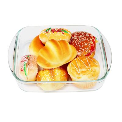 China Selling High Borosilicate Glass Dish Safe Hot Sustainable Glass Bakeware Oven Baking Tray for sale