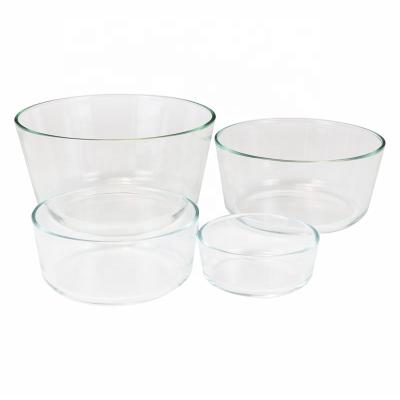 China Viable wholesale bpa free kitchen glass mixing bowl 100% heat resistant glass set mixing for sale