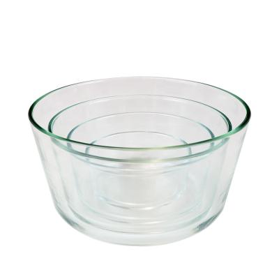 China Viable Wholesale Glass Bowl Food Storage Kitchen Glass Mixing Bowl Mixing Salad Bowl for sale