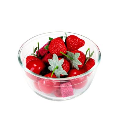 China Sustainable High Borosilicate Heat Resistant Glass Bowl Food Storage Glassware Mixing Salad Bowl for sale