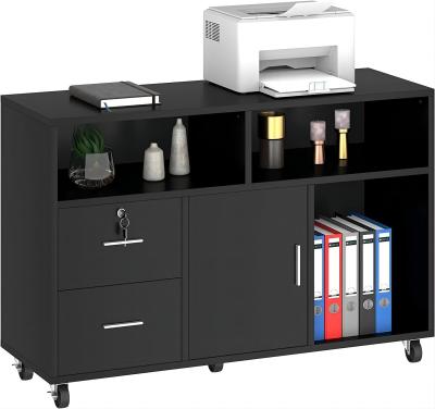 China 96.5x34x66CM black color functional mobile cabinet office furniture cabinet used in office warehouse home use for sale