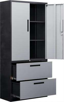 China 80x40x180CM  black color functional storage cabinet office furniture cabinet used in office warehouse for sale