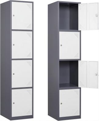 China 38x43x180CM 4 tiers single metal locker cabinet office furniture cabinet used in factory financial department for sale