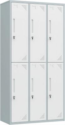 China 90x43x180CM 6 doors 3 Column metal locker cabinet office furniture cabinet used in factory financial department for sale