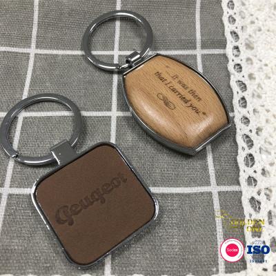 China Hot Sale Keyring Engraved Custom Shape Metal  Wooden Key Chain Surfboard Blank Wood Keychain for sale