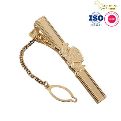 China Lege Douane Logo Tie Clip, Metaal Gepersonaliseerde Bandklem met Ketting Te koop