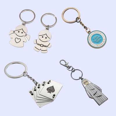 China Wholesale Customized Design Tourist Souvenir Enamel Key Chain Playing Cards Kids Letter Shape Metal Keychain for sale