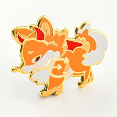 China Custom metal zinc alloy die casting lapel pins cartoon anime dog shape pin soft hard enamel custom pin badge for sale