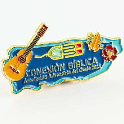 China Lovely cute music guitar silkscreen kawaii pins hard cartoon enamel custom pin badge for kids gift for sale