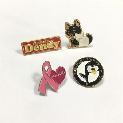 China  soft hard enamel  girl collecting women fashion  penguin cat tag word glitter ribbon love heart pin custom pin badge for sale