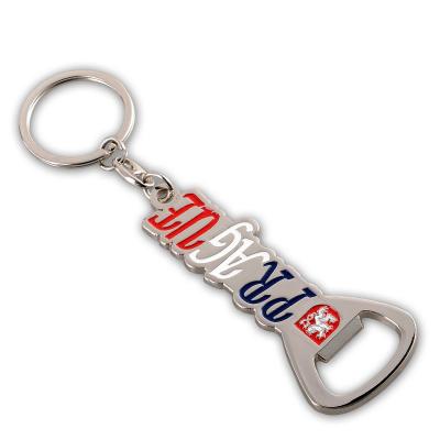 China Custom Letter Logo Beer Die Cast Enamel Opener Zinc Alloy Metal 3d Bottle Opener Keychain for sale