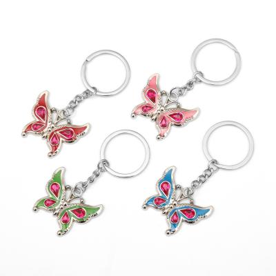 China Manufacturers supply designer creative soft enamel animal butterfly metal zinc alloy keychain for sale