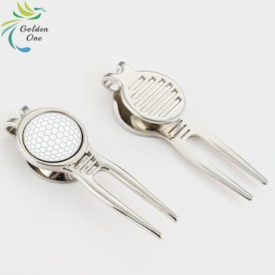 China custom special shape metal pitch repair golf pitch divot tools with magnetic ball marker for sale