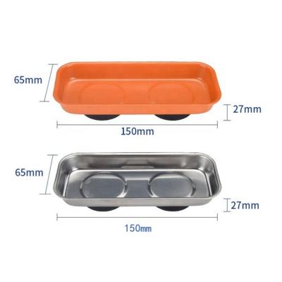 China High Logo Factory Square Stainless Steel Tool Tray For Auto Vehicle Repairing Custom Magnetic Nuts Bolts Screws Parts Magnet for sale