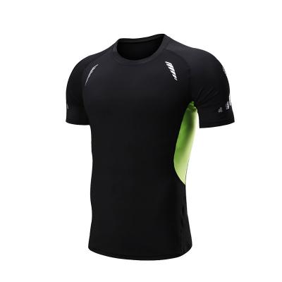 China High Quality Custom Spandex Sporty Nylon Stretchy Gym Tops Men Running Plain Sports Wear Anti-Wrinkle Logo Quick Dry T-Shirts for sale