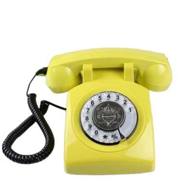 China Hot Selling European Retro Desk Telephones Vintage Telephone Colorful Attached Telephone for sale