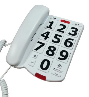 China Office Seniors Attached Desk Telephone Wall Mounted Single Line Telephone With Big Button Picture for sale