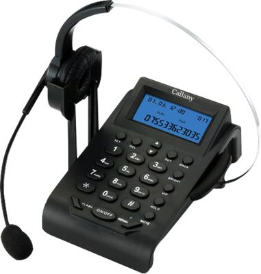 China Cheap Headband Price Office Call Center Land Line Call ID Phone With Mono Headset for sale