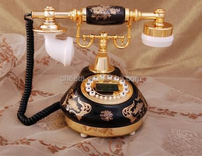 China Instant Land Line European Ceramic Telephone Antique Decorative Tethered Telephone for sale