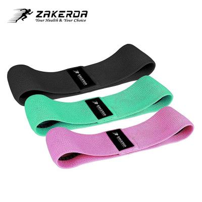 China Exercise Legs and Butt Training Zakerda Workout Strength Hip Circle Elastic Cloth Elastic Cloth Resistance Legs and Hip Bands for sale